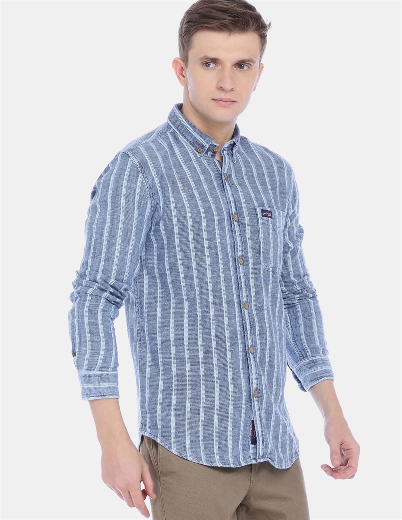 U.S.Polo Assn. Men Casual Wear Blue Shirt